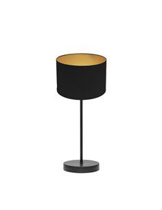 Sobremesa Anuska 1xe14 Negro/negro-oro 46x16x16 Cm