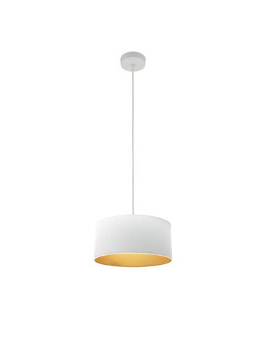 Pingente Anuska 1xe27 Branco/ouro branco Regx30x30 cm
