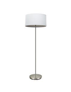 Pie Salon Tatiana 1xe27 Niquel/blanco-mad.Gris 162x40x40 Cm