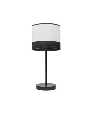 Sobremesa Olga 1xe14 Negro/blanco-mad.negra 42x18x18 Cm