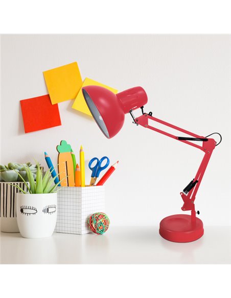 Rutile Articulé Flexo 1xe27 Rouge 57x39x15 Cm