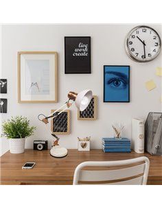 Flexo Articulable Rutilo 1xe27 Blanco/cobre 57x39x15 Cm 2