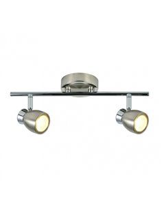 Regleta Chacho 2xgu10 Niquel 14x36,5x10 Cm 2