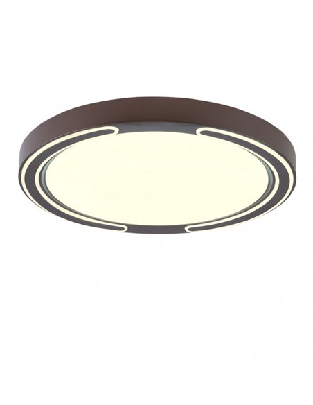 Plafon 72w Asher Marrom 3000-4000-6500k 5616lm 6x50x50cm Controle, regulador de intensidade e memória