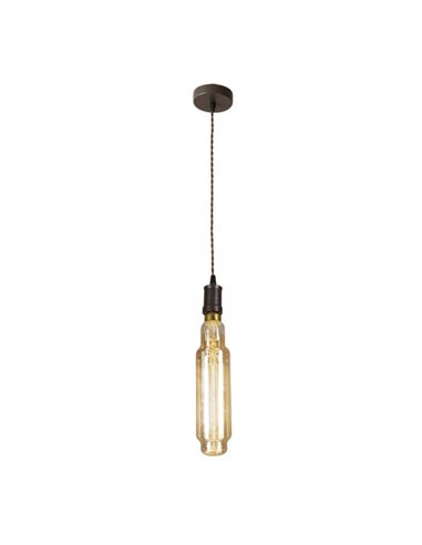 Sospensione Elio 1xe27 Marrone/ambra Lampadina Inclusa 8w 3000k 640lm Regx8x8 Cm