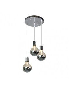 Lampara Gala 3xe27 Cromo/cromo Bombillas   Incluidas 24w 2700k 2100lm Regx36x36 Cm 2