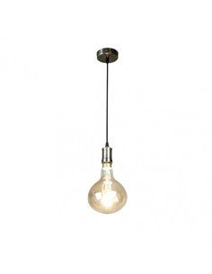 Colgante Sira 1xe27 Cuero/ambar Bombilla Incluida 8w 640lm 3000k Regx16x16 Cm 2