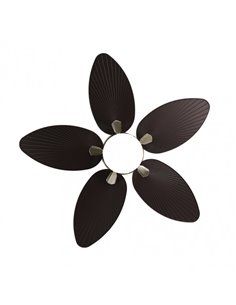 Ventilador  Dc Borasco 24w Niq/marron 5 Asp.6 Vel 132d 2950lm Remoto.memor.y Temp.3000-4000-6000k 2