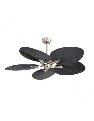 Fan Dc Chaw 24w 2950lm Nickel/black 5asp.6 speeds 132d with remote, Memory Y Temp.3000-4000-6000k