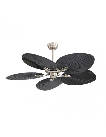 Fan Dc Chaw 24w 2950lm Nickel/black 5asp.6 speeds 132d with remote, Memory Y Temp.3000-4000-6000k