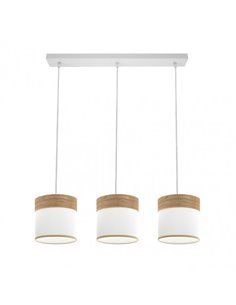 Regleta Cloe 3xe27 Blanco/blanca-madera Clara Regx60x16 cm 2
