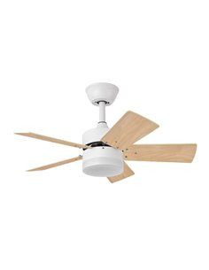 Ventilador Dc Marta 36w Blanco 5 Aspas Rev.  Blanco/haya  41x76d 3240lm C/ Remoto , Memoria Y Temporizador 3000k,4000k,6000k 2