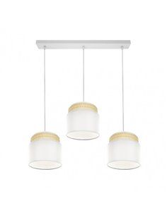 Regleta Kandy 3xe27 Natural/blanco Regx68x19 Cm 2