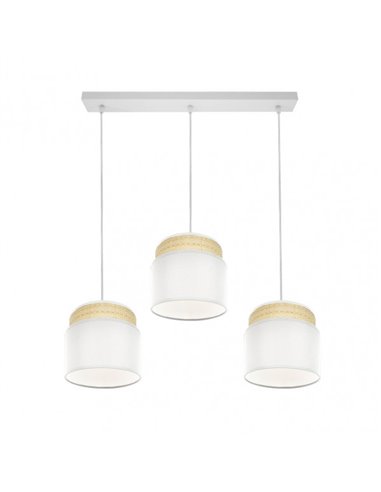 Kandy strip 3xe27 Natural/white Regx68x19 Cm