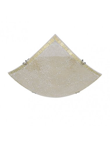 Tenor Square Ceiling Light 2xe27 Amber Mosaic 9x30x30 Cm