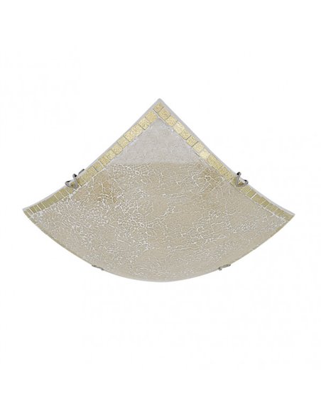 Tenor Square Ceiling Light 2xe27 Amber Mosaic 9x30x30 Cm