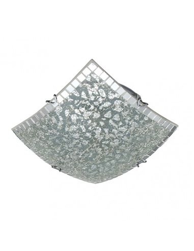 Tenor Square Ceiling Light 3xe27 Chrome Mosaic 10x40x40 Cm