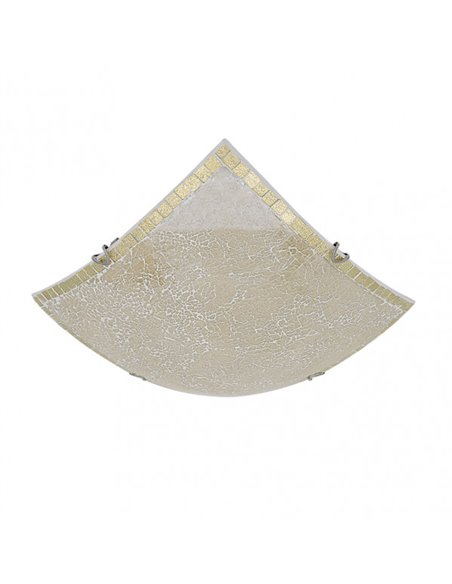 Tenor Square Ceiling Light 3xe27 Amber Mosaic 10x40x40 Cm