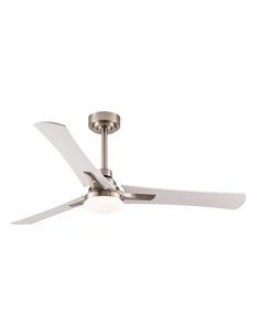 Ventilador 22w Dc Coro Niquel 3asp Blanco/haya  6Velocidades 3colores 2180lm 132d C/remoto, Memoria y Temporizador 2