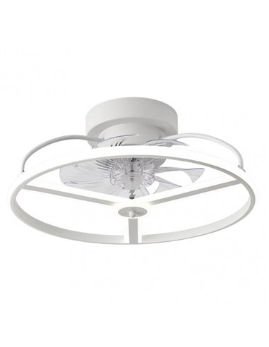 Fan 60w Dc Bora White 8 Blades Transp. 18x50x50cm 6 speeds 3 Colors with remote, Memory, Timer and regulator