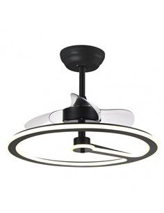 Ventilador 110w Dc Chom Negro 3 Aspas Transp. 46/66x62x62cm  6Vel. 3 Colores C/remoto, Memoria Y Temporizador 9350lm 2