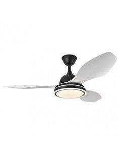 Ventilador de teto Datoo DC preto 48W 3 lâminas brancas 2