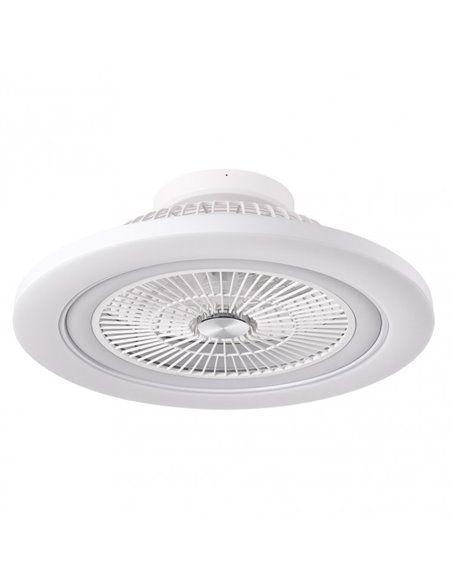 Ventilatore 72w Dc Mato Blanco 5Aspas Trasp. 22x58x58cm 6 velocità 3 colori con telecomando, memoria, timer e regolatore di inte