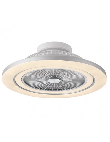 Fan 72w Dc Mato Nickel 5 Blades Transp. 22x58x58cm 6 speeds 3 Colors with remote, memory, timer and intensity regulator