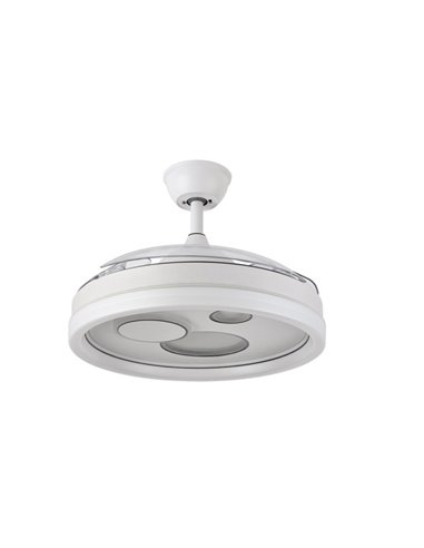 Dc Turia Ventilatore 72w 6120lm Bianco 3 Asp. A Incasso 32/47x50/107d. 3 colori con telecomando+timer+memoria