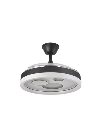 Ventilatore Dc Turia 72w 6120lm Nero/bianco 3 Asp.desp. 32/47x50/107d. 3 colori con telecomando+timer+memoria