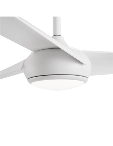 DC-Lüfter Patras 24 W, Weiß, 3 Flügel, 6 Geschwindigkeiten, 3 Farben, 131,2 d, 2424 lm, mit Fernbedienung, Speicher und Timer