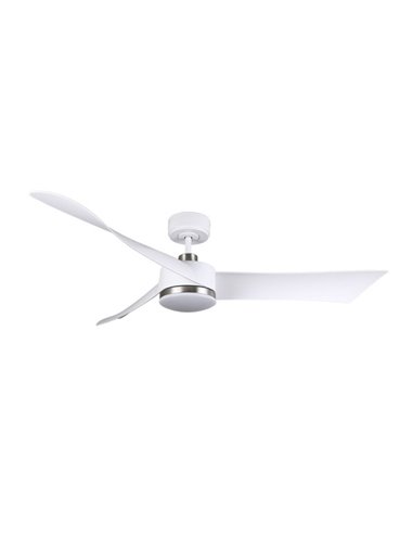 Dc Tempel Ventilateur 26w Blanc/nickel 3 Pales 132d 6 vitesses 3 Couleurs 2950lm avec télécommande et Minuterie