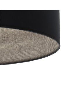 Tania Candeeiro de mesa 1xe14 Preto/preto-madeira Cinzento 42x17x17 cm 2