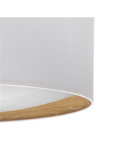 Plafon 72w Tania Branco/Madeira transparente 14x50x50 Cm 5616lm 3000k,4000k,6500k