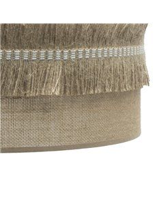 Colgante Kala 1xe27 Cuero/saco Regx30x30 Cm Con Flecos 2