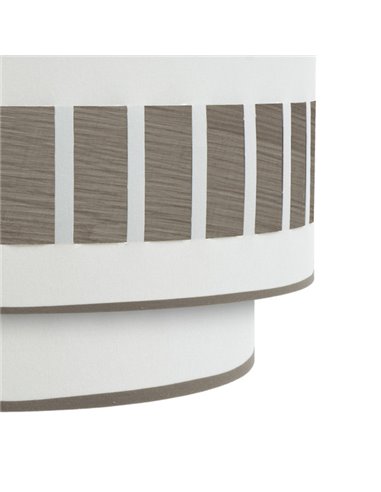 Applique Ivanna 1xe27 Legno Bianco-Grigio 17x30x15 Cm