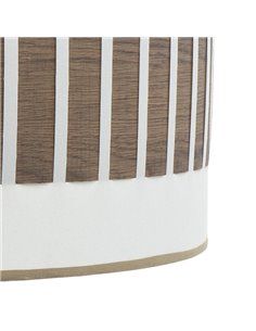 Sobremesa Alto Ivanna 1xe27 Cuero/blanco-madera Oscura 62x30x30 Cm 2