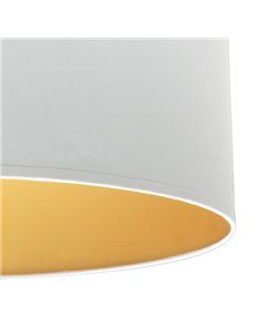 Sobremesa Anuska 1xe14 Blanco/blanco-oro 46x16x16 Cm 2