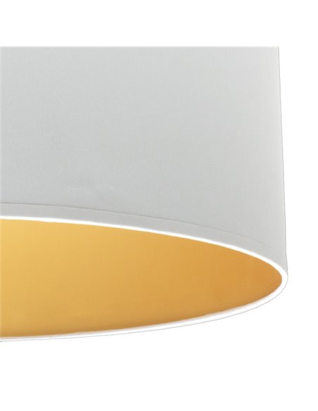 Pingente Anuska 1xe27 Branco/ouro branco Regx30x30 cm