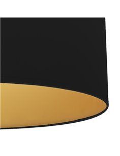 Candeeiro de mesa alto Anuska 1xe27 preto/preto-ouro 62x30x30 cm 2