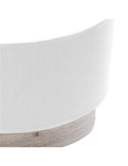 Aplique Tatiana 1xe27 Blanco-madera Gris 17x30x15 Cm