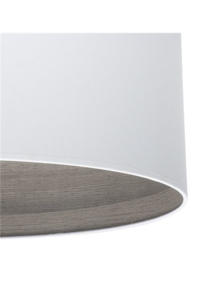Sobremesa Tatiana 1xe14 Niquel/blanco-madera Gris 42x17x17 Cm