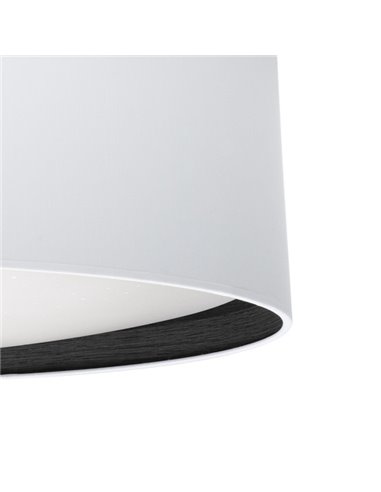 Plafoniera 72w Tatiana Legno bianco/nero 3000-4000-6500k 14x50x50 Cm 5616lm
