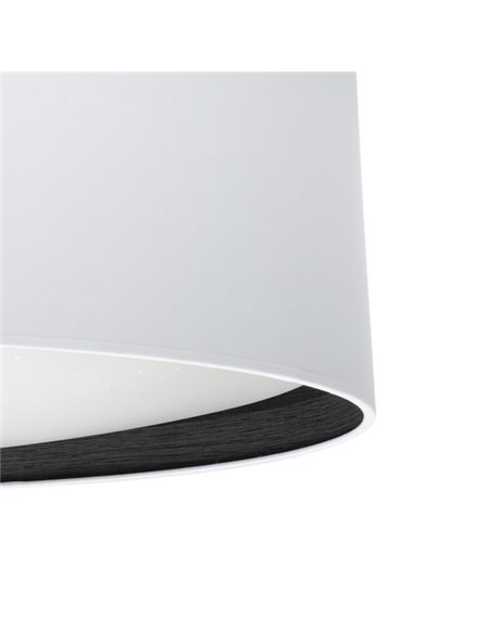 Plafoniera 72w Tatiana Legno bianco/nero 3000-4000-6500k 14x50x50 Cm 5616lm