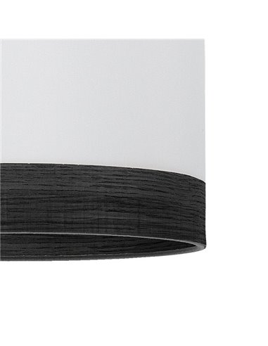 High table lamp Olga 1xe27 Black/white-black wood 62x30x30 Cm
