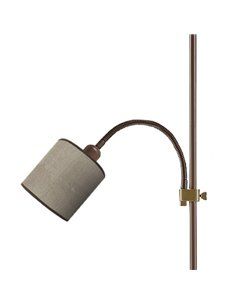 Pie De Salon Armonia 1xe27+1xe14 Marron-marron C/lector 155x40x40 Cm 2