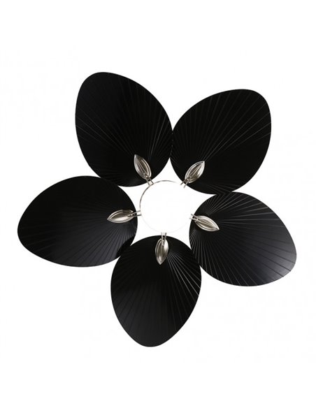 Fan Dc Chaw 24w 2950lm Nickel/black 5asp.6 speeds 132d with remote, Memory Y Temp.3000-4000-6000k