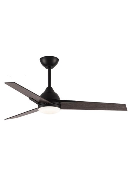 Ventilatore 22w Dc Argestes Nero 3 Pale Grigio 6Velocità 3Colori 2180lm 132D con Telecomando, Memoria e Timer