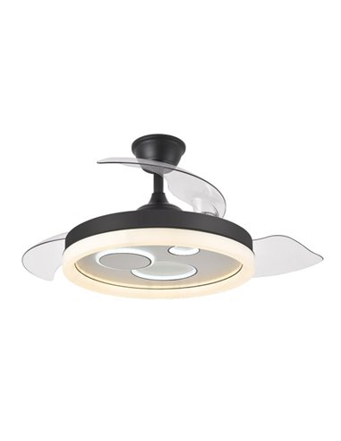 Fan Dc Turia 72w 6120lm Black/white 3 Asp.desp. 32/47x50/107d. 3 Colors with remote+timer+memory
