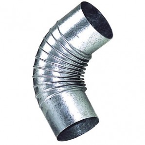 Codo Estufa Galvanizado de 100 mm. 90°.